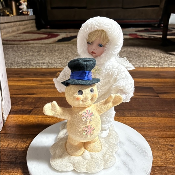 Ashton Drake “Beneath The Mistletoe” Porcelain Doll Snowbabies